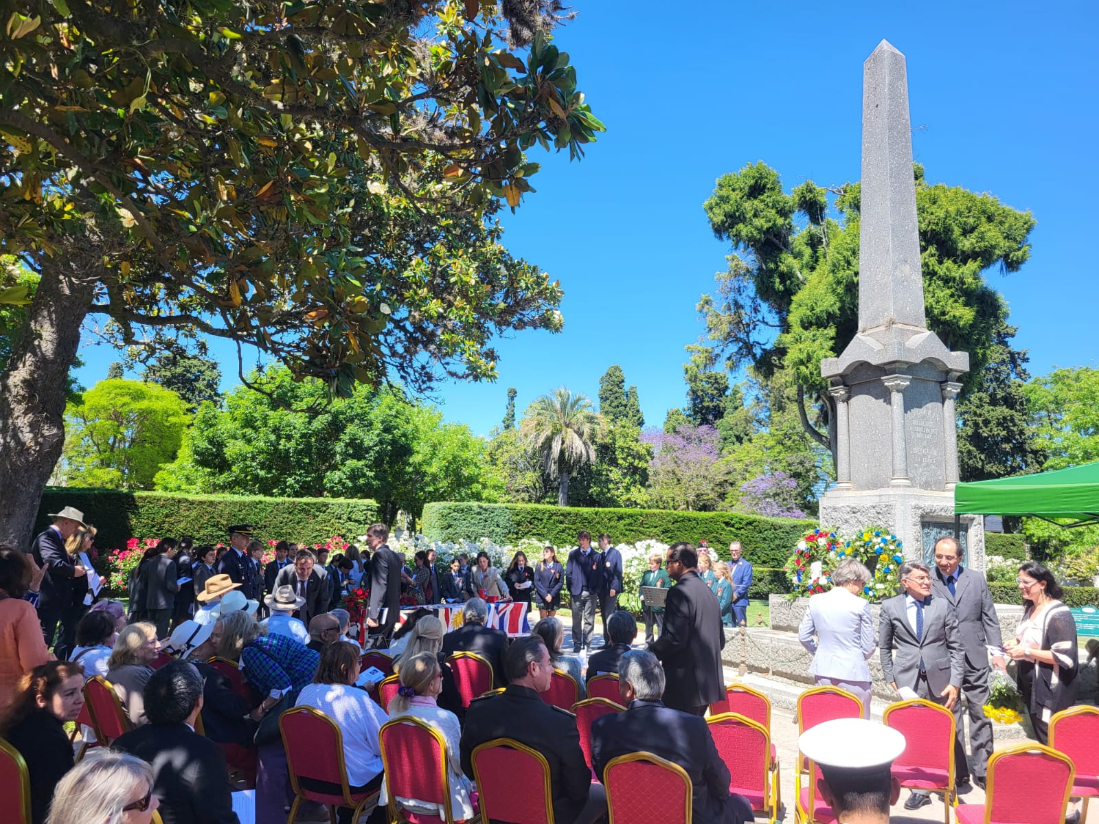 Remembrance Day service at the British Cemetery